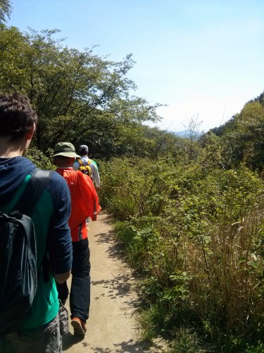 Following our friendly guides down the mountain